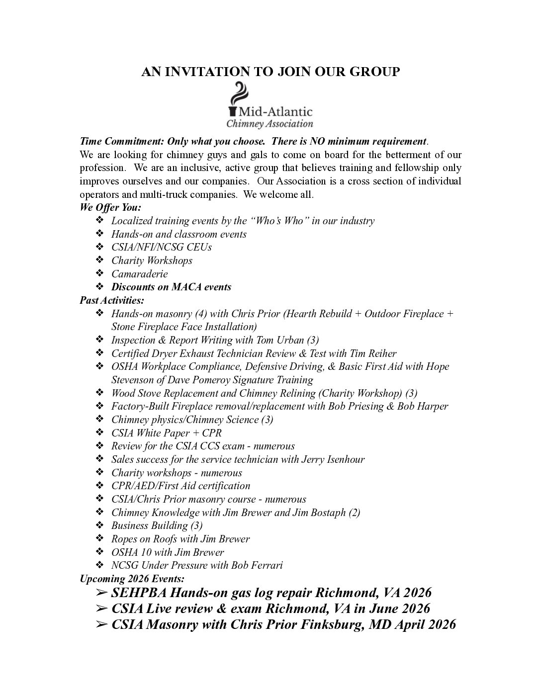 AN INVITATION TO JOIN OUR GROUP 7-9-25